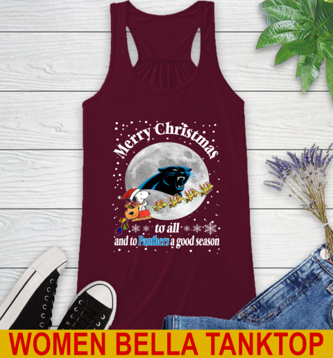 Carolina Panthers Merry Christmas To All And To Panthers A Good Season NFL Football Sports Racerback Tank 2