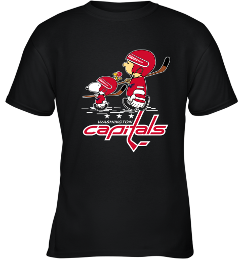 Let's Play Washington Capitals Ice Hockey Snoopy NHL Youth T-Shirt