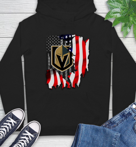 Vegas Golden Knights NHL Hockey American Flag Hoodie