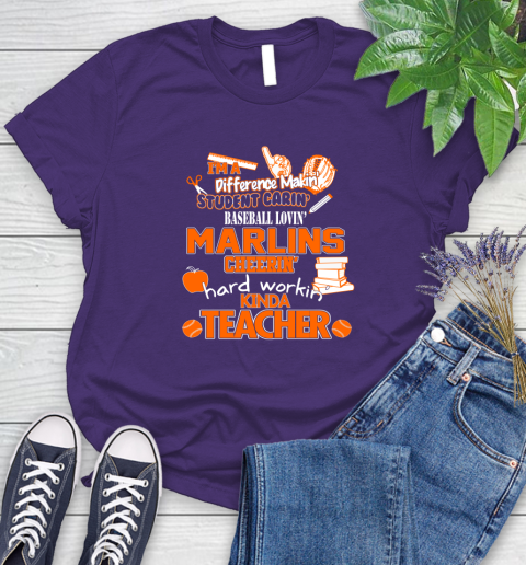 Milwaukee Brewers MLB I'm A Difference Making Student Caring Baseball Loving Kinda Teacher (2) Women's T-Shirt 4