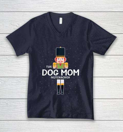 Dog Mom Nutcracker Family Matching Funny Gift Pajama V-Neck T-Shirt 2