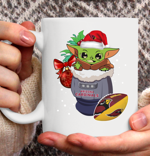 Arizona Cardinals Christmas Baby Yoda Star Wars Funny Happy NFL Ceramic Mug 11oz 4
