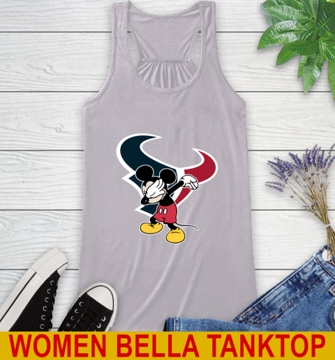 Houston Texans NFL Football Dabbing Mickey Disney Sports Racerback Tank 5