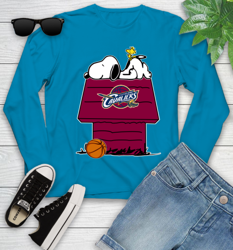 Cleveland Cavaliers NBA Basketball Snoopy Woodstock The Peanuts Movie Youth Long Sleeve 7