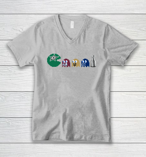 Dallas Stars x Pacman Create History For Stanley Cup V-Neck T-Shirt 4