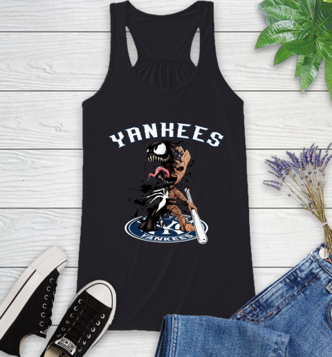 MLB New York Yankees Baseball Venom Groot Guardians Of The Galaxy Racerback Tank 2
