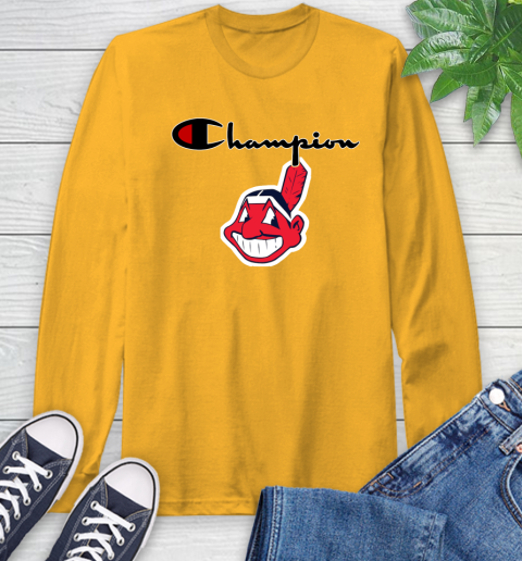 MLB Baseball Cleveland Indians Champion Shirt Long Sleeve T-Shirt 2