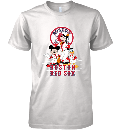 Boston Red Sox Mickey Donald And Goofy Baseball Premium Men's T-Shirt