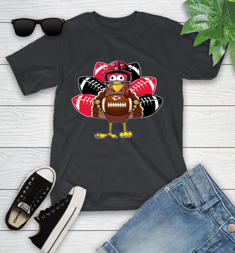 Kansas City Chiefs Turkey Thanksgiving Day Youth T-Shirt 2