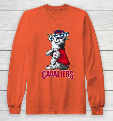 NBA Basketball My Cat Loves Cleveland Cavaliers Long Sleeve T-Shirt 3