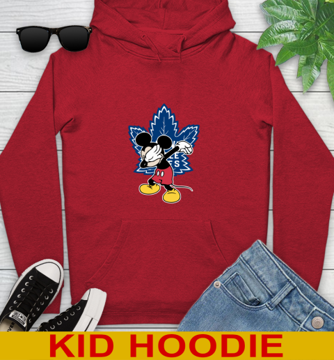 Toronto Maple Leafs NHL Hockey Dabbing Mickey Disney Sports Youth Hoodie 11