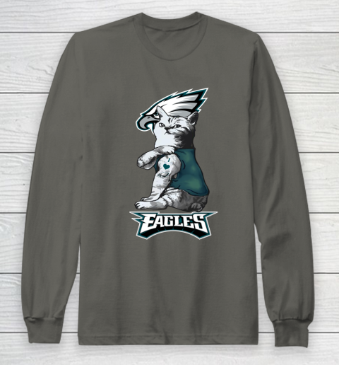 NFL Football My Cat Loves Philadelphia Eagles Long Sleeve T-Shirt 5