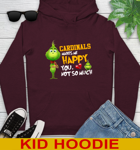 MLB St.Louis Cardinals Makes Me Happy You Not So Much Grinch Baseball Sports Youth Hoodie 7