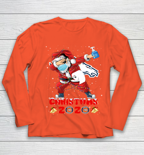 Denver Broncos Funny Santa Claus Dabbing Christmas 2020 NFL Youth Long Sleeve 3