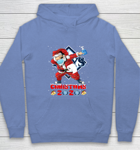 Tampa Bay Rays Funny Santa Claus Dabbing Christmas 2020 MLB Youth Hoodie 8