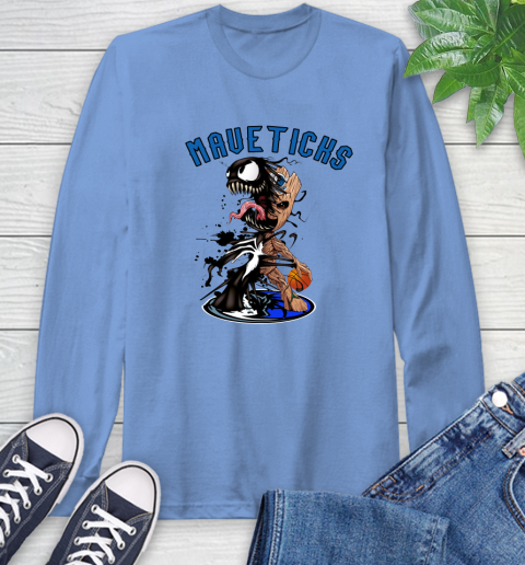 NBA Dallas Mavericks Basketball Venom Groot Guardians Of The Galaxy Long Sleeve T-Shirt 11