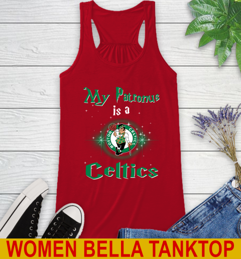 NBA Basketball Harry Potter My Patronus Is A Boston Celtics Racerback Tank 4