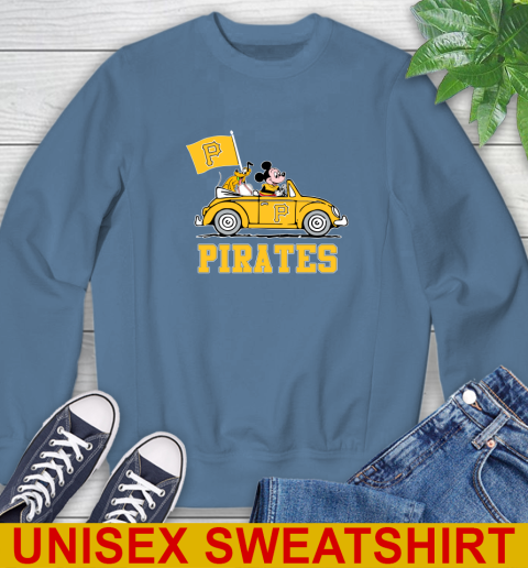 MLB Baseball Pittsburgh Pirates Pluto Mickey Driving Disney Shirt Sweatshirt 8