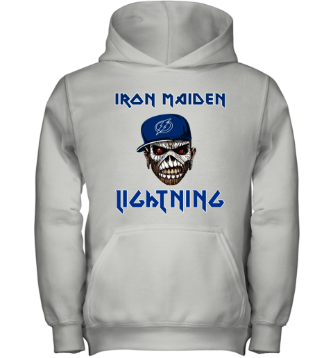 NHL Tampa Bay Lightning Iron Maiden Rock Band Music Hockey Sports mIZXsVtuq0r youth hoodie 43 95 151514 front white