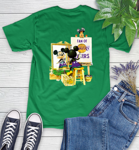 NBA Basketball Los Angeles Lakers Mickey Drawing Shirt 89 NBA Basketball Los Angeles Lakers Mickey Drawing Shirt - Image 89