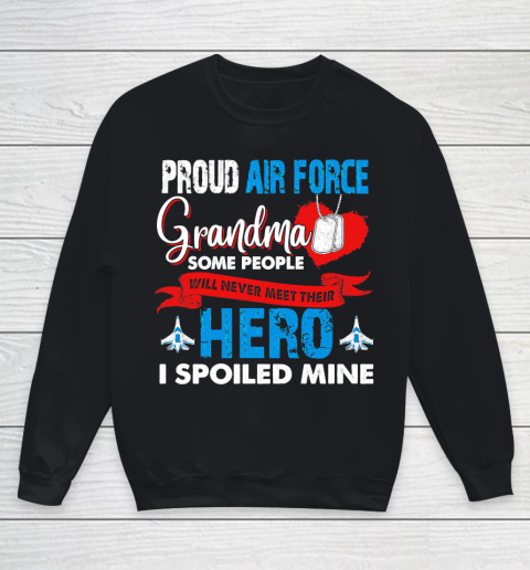 Veteran Shirt Proud Air Force Grandma Youth Sweatshirt