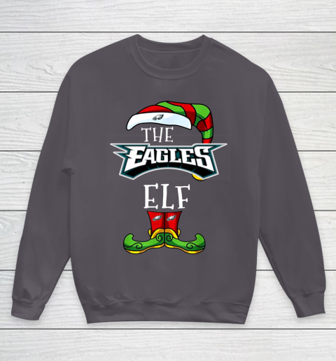 Philadelphia Eagles Christmas ELF Funny NFL Youth Sweatshirt 5