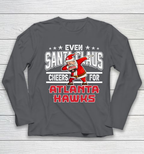 Atlanta Hawks Even Santa Claus Cheers For Christmas NBA Youth Long Sleeve 6