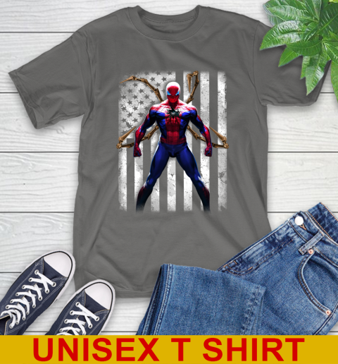 NHL Hockey San Jose Sharks Spider Man Avengers Marvel American Flag Shirt T-Shirt 10