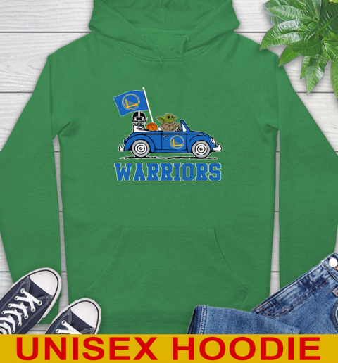 NBA Basketball Golden State Warriors Darth Vader Baby Yoda Driving Star Wars Shirt Hoodie 8