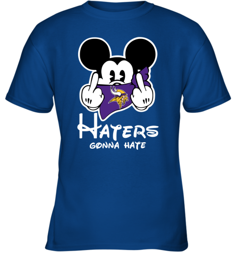 NFL Minnesota Vikings Haters Gonna Hate Mickey Mouse Disney Football T Shirt 5ZY9EzO8OWl youth t shirt 26 95 151514 front royal