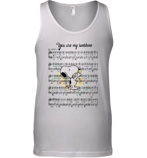 Snoopy You Are My Sunshine Chords Tank Top