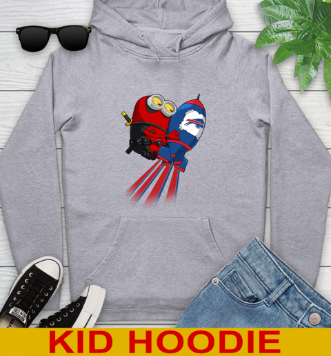 NFL Football Buffalo Bills Deadpool Minion Marvel Shirt Youth Hoodie 6