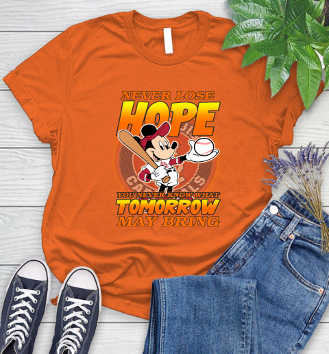 St.Louis Cardinals MLB Baseball Mickey Disney Never Lose Hope Women's T-Shirt 3
