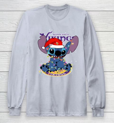 Minnesota Vikings NFL Football noel stitch Christmas Long Sleeve T-Shirt 4