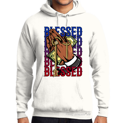 Air Jordan 1 Top 3 Jordan 1 Matching Sneaker tshirt Drake Blessed Red and Blue Jordan Tshirt