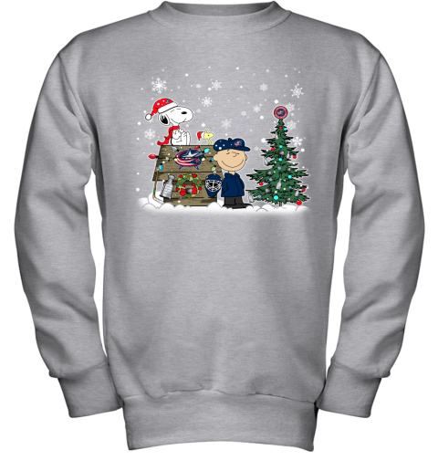 NHL Columbus Blue Jackets Snoopy Charlie Brown Woodstock Christmas Stanley Cup Hockey T Shirt zYtrR7AG8DN youth sweatshirt 47 95 151514 front sport grey