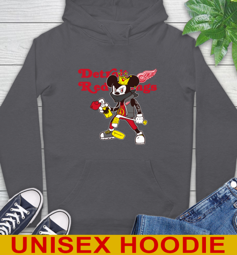 Detroit Red Wings NHL Hockey Mickey Peace Sign Sports Hoodie 7