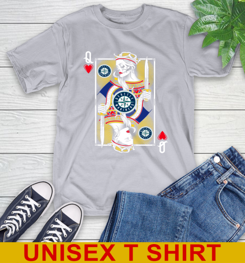 MLB Baseball Seattle Mariners The Queen Of Hearts Card Shirt T-Shirt 5