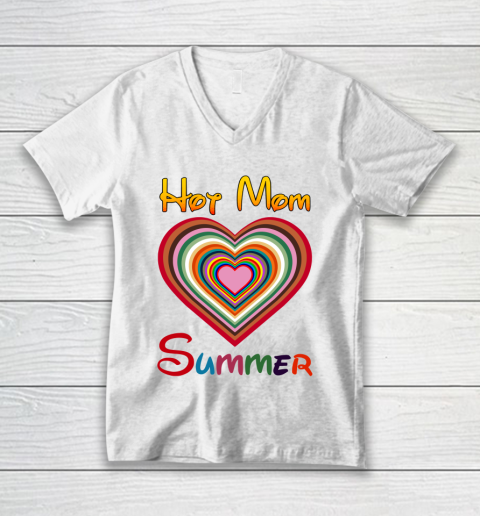 Hot Mom Summer LGBT Gay V-Neck T-Shirt
