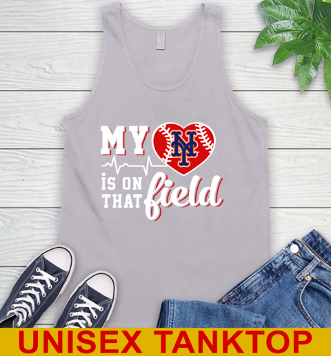MLB My Heart Is On That Field Baseball Sports New York Mets Tank Top 4 MLB My Heart Is On That Field Baseball Sports New York Mets Tank Top - Image 4
