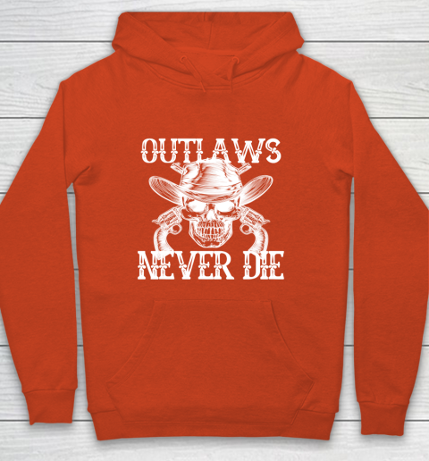 Outlaws Never Die shirt skull biker Youth Hoodie 3