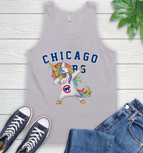 Chicago Cubs MLB Baseball Funny Unicorn Dabbing Sports Tank Top 4