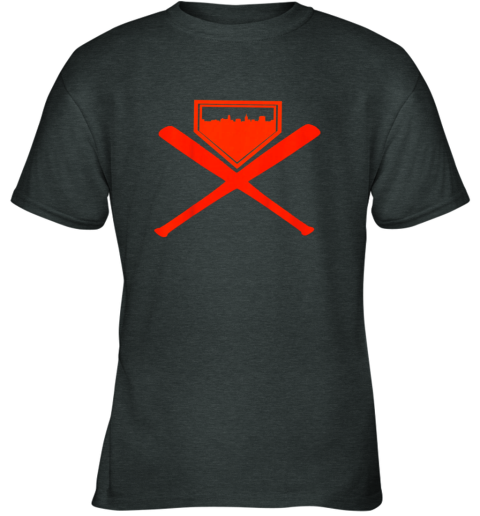 610b plate vintage sf skyline shirt san francisco baseball home youth t shirt 26 front dark heather