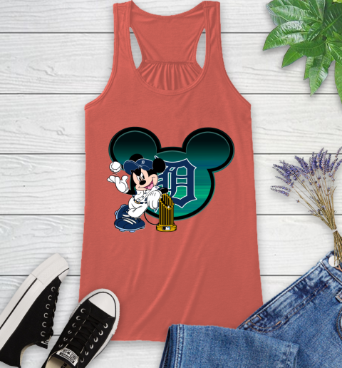 MLB Detroit Tigers The Commissioner's Trophy Mickey Mouse Disney Racerback Tank 4