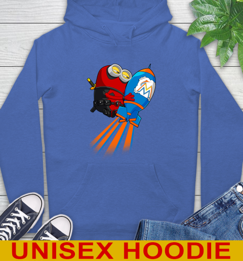 MLB Baseball Miami Marlins Deadpool Minion Marvel Shirt Hoodie 9