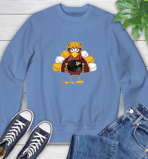 Pittsburgh Penguins Turkey Thanksgiving Day Sweatshirt 11