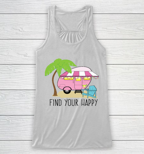 Find Your Happy Retro Florida Camper Camping Racerback Tank