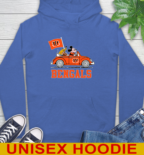 NFL Football Cincinnati Bengals Pluto Mickey Driving Disney Shirt Hoodie 9