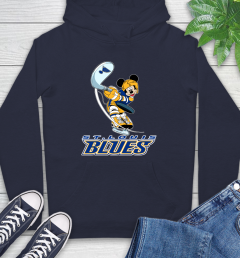 NHL Hockey St.Louis Blues Cheerful Mickey Mouse Shirt Hoodie 4