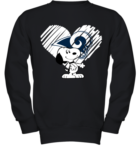 A Happy Christmas With Los Angeles Rám Snoopy Youth Sweatshirt